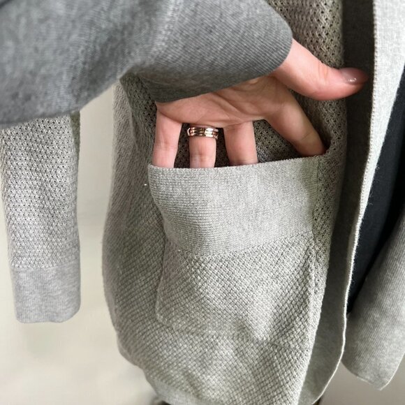 Wilfred Aritzia Silk Cotton Cashmere Blend Open Front Knit Cardigan with pockets - Picture 2 of 9